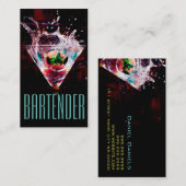 Barkeeper Nightlife Business Card Visitenkarte (Vorne/Hinten)