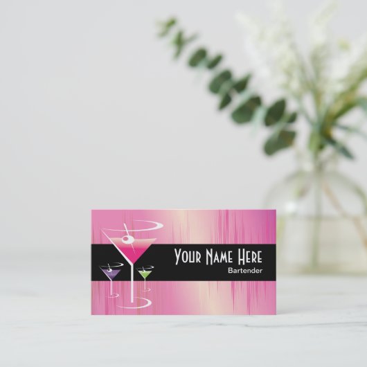 Barkeeper-noble Geschäfts-Karte Visitenkarte (Stehend Vorderseite)