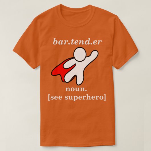 BARKEEPER NOUN SEE SUPERHERO T-Shirt (Design vorne)