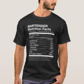 Barkeeper Nutrition Facts List Funny T-Shirt (Vorderseite)