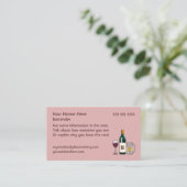 Barkeeper Pink Visitenkarte (Stehend Vorderseite)