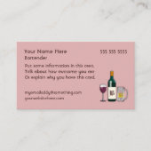 Barkeeper Pink Visitenkarte (Vorderseite)