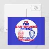 Barkeeper Postkarte (Vorne/Hinten)