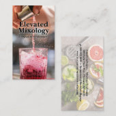 Barkeeper Pouring einen Cocktail | Mixologe Visitenkarte (Vorne/Hinten)