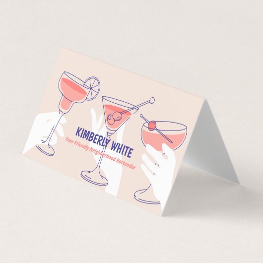 Barkeeper QR Falsche Visitenkarte Visitenkarten (Vorderseite)