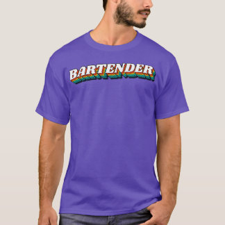 Barkeeper Retro Vintages Etikett für das beste Bar T-Shirt