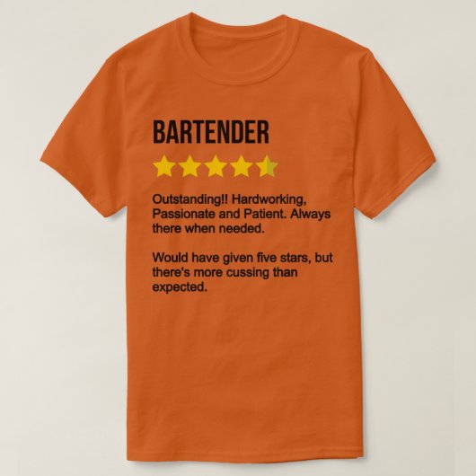 Barkeeper Review T-Shirt (Design vorne)