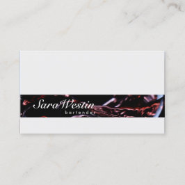 Barkeeper Script Wine Flow Business Card Visitenkarte