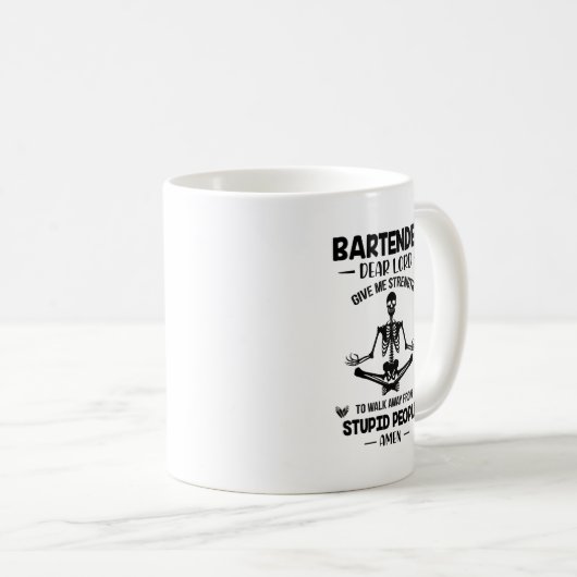 Barkeeper Sehr geehrter Herr gibt mir Kraft Kaffeetasse (VorderseiteRechts)