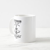 Barkeeper Sehr geehrter Herr gibt mir Kraft Kaffeetasse (Vorderseite Links)