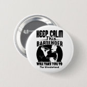 Barkeeper Shirt - Ruhe Behalten Dieser Barkeeper T Button (Vorne & Hinten)