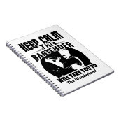 Barkeeper Shirt - Ruhe Behalten Dieser Barkeeper T Notizblock (Rechte Seite)