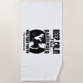 Barkeeper Shirt - Ruhe Behalten Dieser Barkeeper T Strandtuch (Vorderseite)