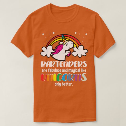 Barkeeper sind magisch wie Einhörner T-Shirt (Design vorne)
