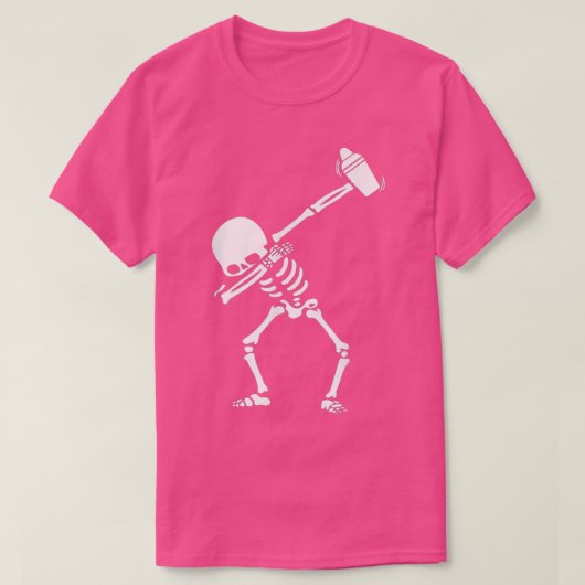 Barkeeper Skeleton Dabbing Dab Tanz T-Shirt (Design vorne)