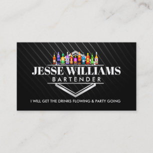 Barkeeper Slogans Business Cards Visitenkarte