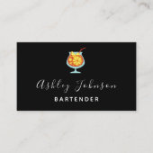 Barkeeper Sommelier Tropischer Cocktail Hübsch Sch Visitenkarte (Vorderseite)