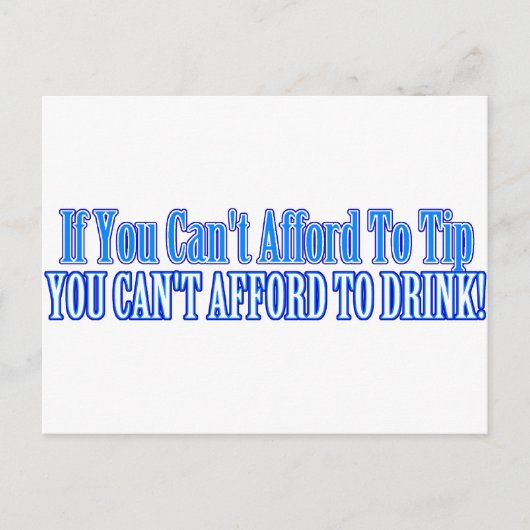 Barkeeper Sprichwort Postkarte (Vorderseite)