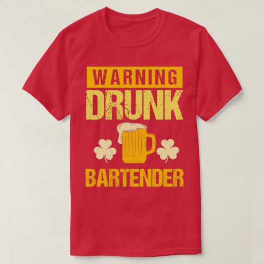 Barkeeper St Patricks Day 2019 Funny Slogan Novelt T-Shirt (Design vorne)
