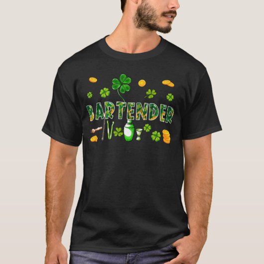 Barkeeper St Patrick's Day Costume C Matching Fami T-Shirt (Vorderseite)