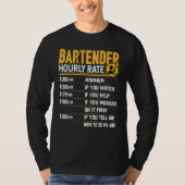 Barkeeper Stundensatz Bartending Barkeeper Mixolog T-Shirt (Vorderseite)