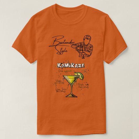 Barkeeper Style Kamikaze T-Shirt (Design vorne)