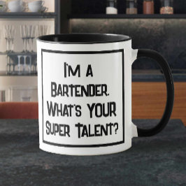Barkeeper Super Talent. Barman Two Tone Coffee Tas Tasse