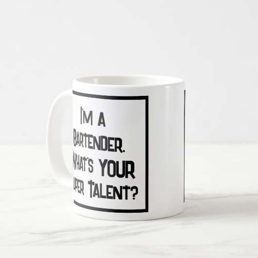 Barkeeper Super Talent. Tasse (Vorderseite Links)
