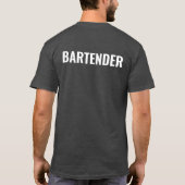 Barkeeper T-Shirt Uniform personalisierter Name Lo (Rückseite)