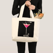 Barkeeper-Taschen-Tasche Rosa Martini Jumbo Stoffbeutel (Vorderseite (Produkt))