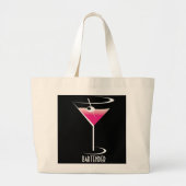 Barkeeper-Taschen-Tasche Rosa Martini Jumbo Stoffbeutel (Vorne)