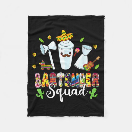 Barkeeper-Team lässt Fiesta Cinco De Mayo Mexikani Fleecedecke (Vorderseite)