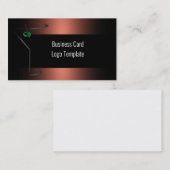 Barkeeper Template Visitenkarten Logo Cocktail Visitenkarte (Vorne/Hinten)
