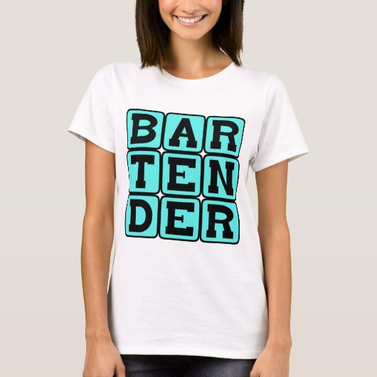 Barkeeper, Trinkspender T-Shirt (Vorderseite)