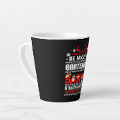 Barkeeper Ugly Christmas Sweater Geschenk Funny Ba Milchtasse (Linke Ecke)