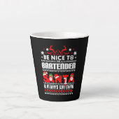 Barkeeper Ugly Christmas Sweater Geschenk Funny Ba Milchtasse (Vorderseite)