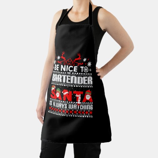 Barkeeper Ugly Christmas Sweater Geschenk Funny Ba Schürze (InSitu)
