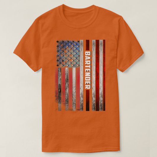Barkeeper US-Flagge T-Shirt (Design vorne)