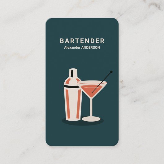 BARKEEPER - VINTAG VISITENKARTE (Vorderseite)