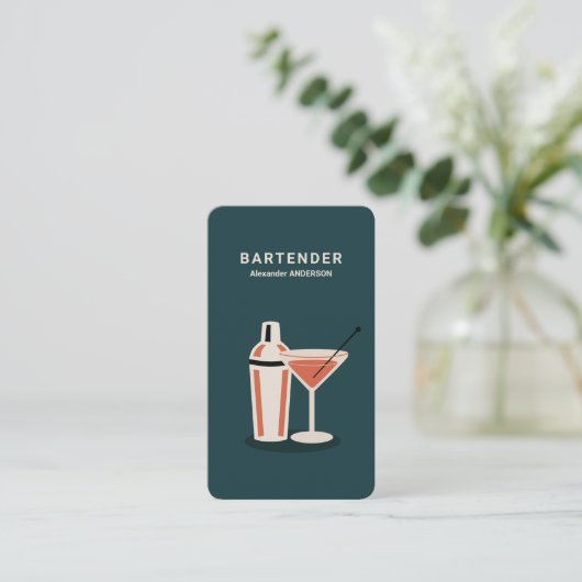 BARKEEPER - VINTAG VISITENKARTE (Stehend Vorderseite)