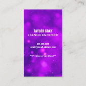 Barkeeper Visitenkarte (Rückseite)