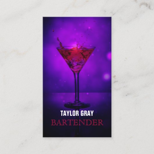 Barkeeper Visitenkarte (Vorderseite)