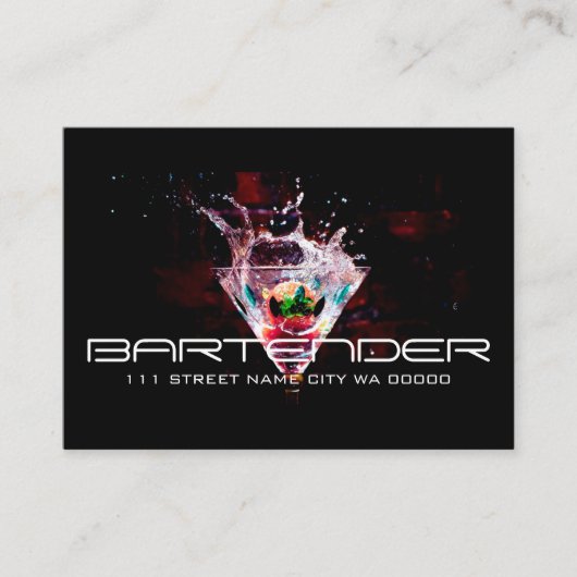 Barkeeper Visitenkarte (Vorderseite)