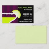 Barkeeper Visitenkarte (Vorne/Hinten)