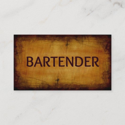 Barkeeper Visitenkarte (Vorderseite)