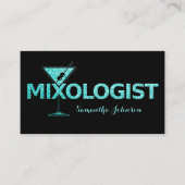 Barkeeper-Visitenkarte für den schwarzen und türki Visitenkarte (Vorderseite)