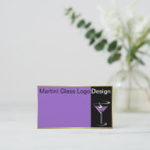 Barkeeper-Visitenkarte Martini-Logo Visitenkarte (Stehend Vorderseite)