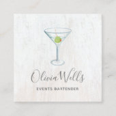 Barkeeper-Visitenkarte Quadratische Visitenkarte (Vorderseite)