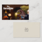 Barkeeper-Visitenkarte Visitenkarte (Vorne/Hinten)