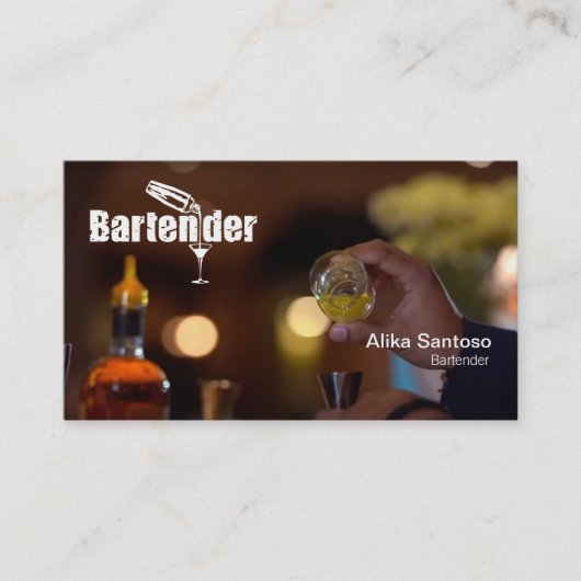 Barkeeper-Visitenkarte Visitenkarte (Vorderseite)